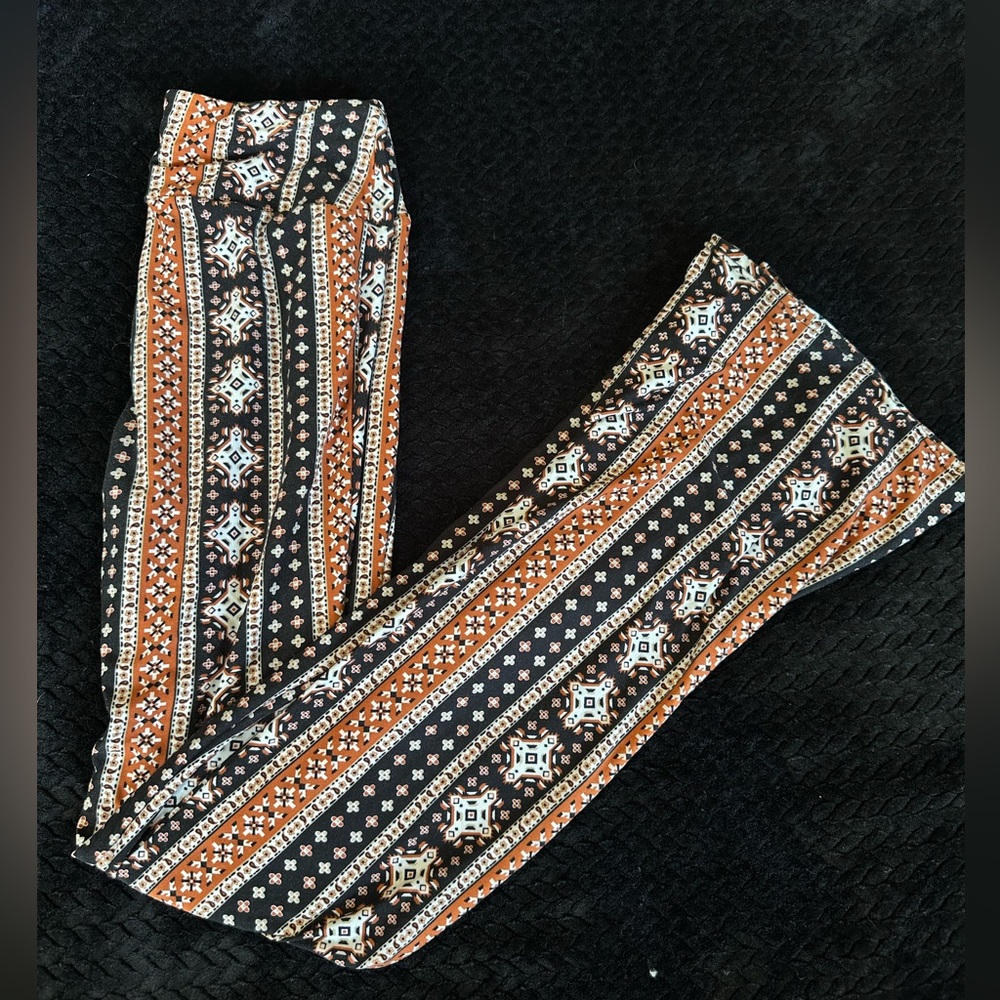 Flared Patterned Pants